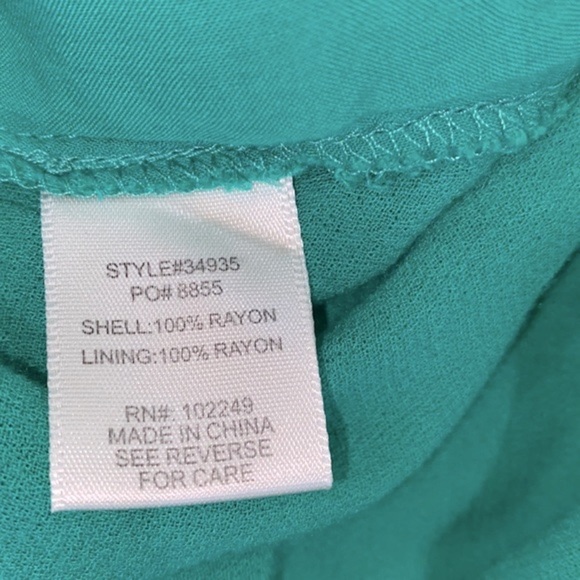 Skies are blue turquoise top size small - Picture 4 of 6